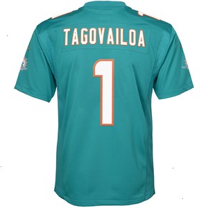 Tua Tagovailoa Miami Dolphins Nike Youth Game Jersey - Aqua V1