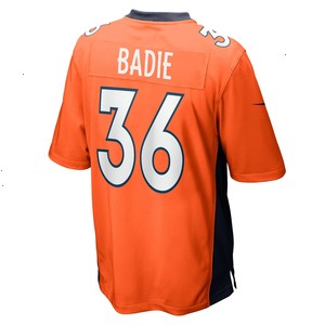 Tyler Badie Denver Broncos Nike Team Game Jersey - Orange