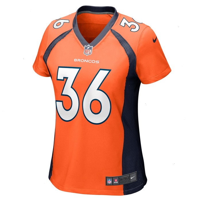 Tyler Badie Denver Broncos Nike Women's Team Game Jersey - Orange