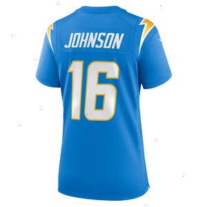 Tyler Johnson Los Angeles Chargers Nike Women's Team Game Jersey - Powder Blue