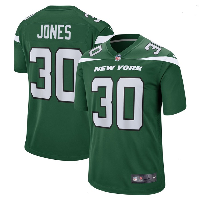 Tyreque Jones New York Jets Nike Team Game Jersey - Gotham Green