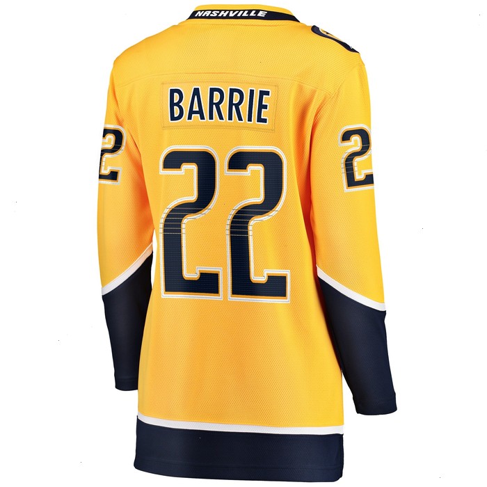 Tyson Barrie Nashville Predators Women's Fanatics Branded Home Breakaway Jersey - Gold