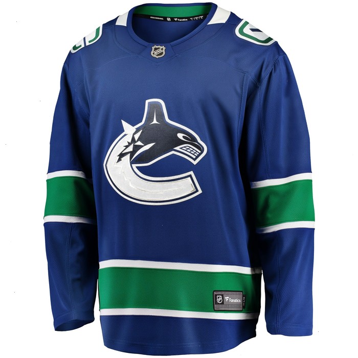 Vancouver Canucks Fanatics Branded Home Team Breakaway Jersey - Blue