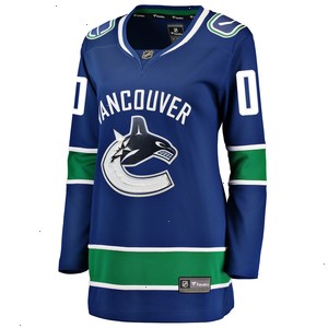 Vancouver Canucks Fanatics Branded Women's Home Breakaway Custom Jersey - Blue