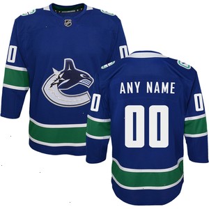 Vancouver Canucks Youth Premier Custom Jersey - Blue