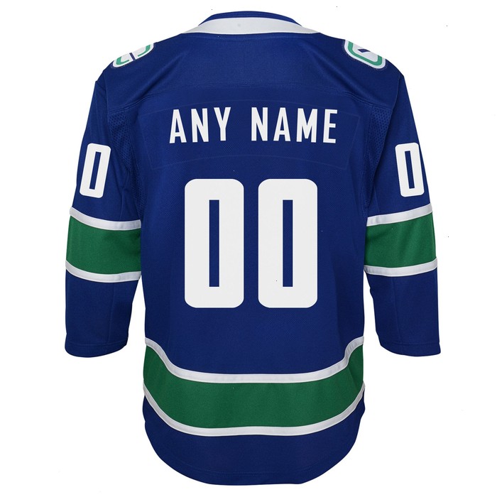 Vancouver Canucks Youth Premier Custom Jersey - Blue