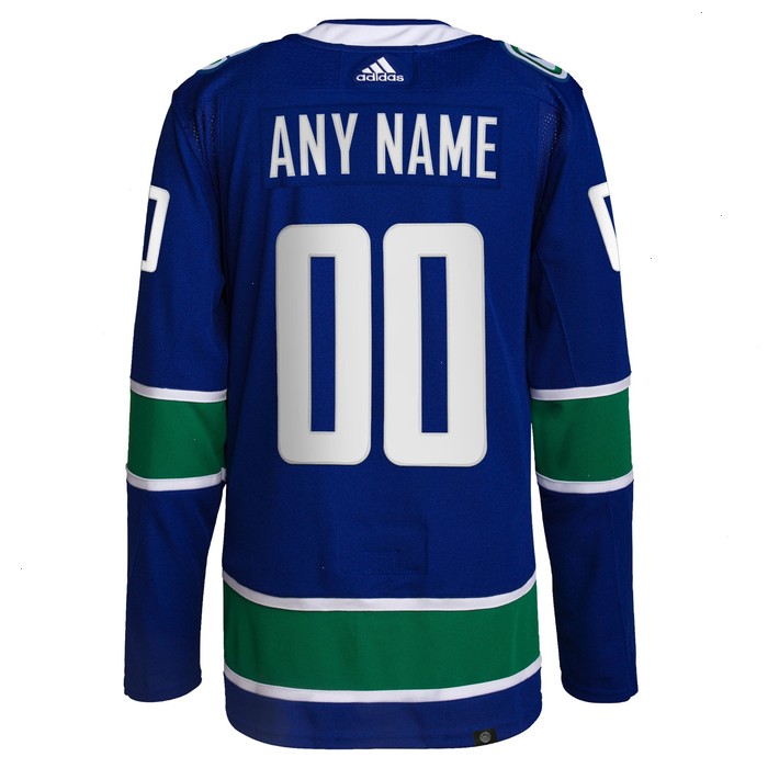 Vancouver Canucks adidas Home Primegreen Authentic Pro Custom Jersey - Royal