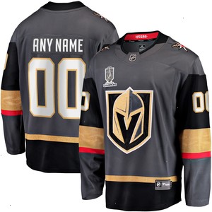 Vegas Golden Knights Fanatics Branded 2023 Stanley Cup Champions Alternate Breakaway Custom Jersey - Black