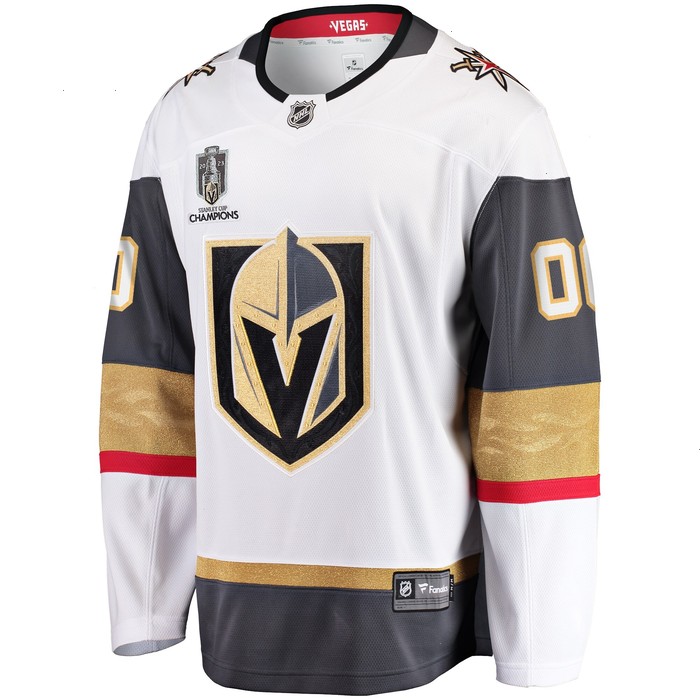 Vegas Golden Knights Fanatics Branded 2023 Stanley Cup Champions Away Breakaway Custom Jersey - White