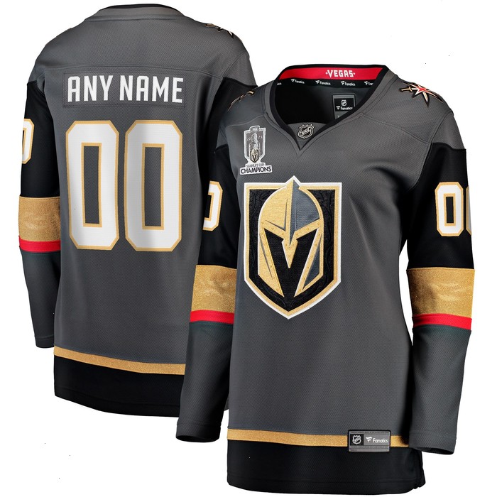 Vegas Golden Knights Fanatics Branded Women's 2023 Stanley Cup Champions Alternate Breakaway Custom Jersey - Black