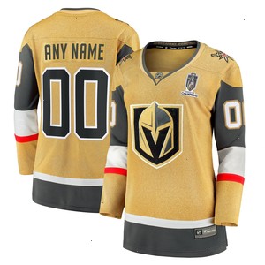 Vegas Golden Knights Fanatics Branded Women's 2023 Stanley Cup Champions Home Breakaway Custom Jersey - Gold