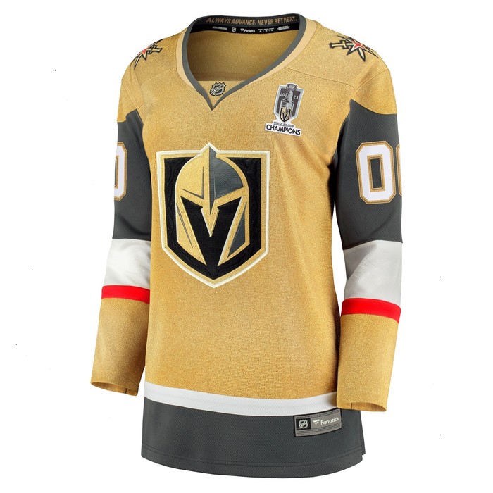 Vegas Golden Knights Fanatics Branded Women's 2023 Stanley Cup Champions Home Breakaway Custom Jersey - Gold