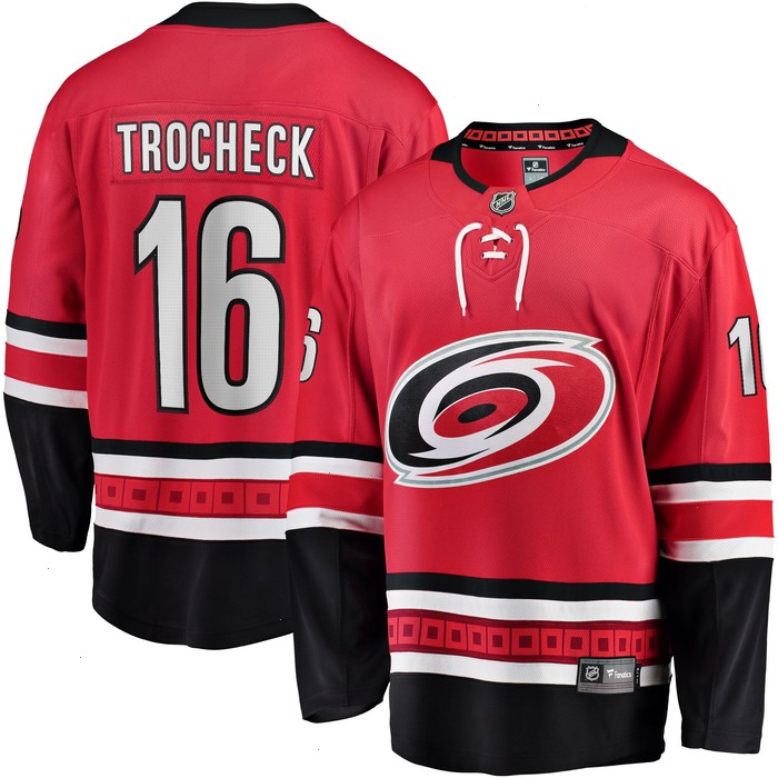 Vincent Trocheck Carolina Hurricanes Fanatics Branded Breakaway Player Jersey - Red