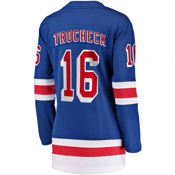 Vincent Trocheck New York Rangers Fanatics Branded Women's Home Breakaway Player Jersey - Blue