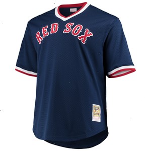 Wade Boggs Boston Red Sox Mitchell & Ness Big & Tall Cooperstown Collection Mesh Batting Practice Jersey - Navy