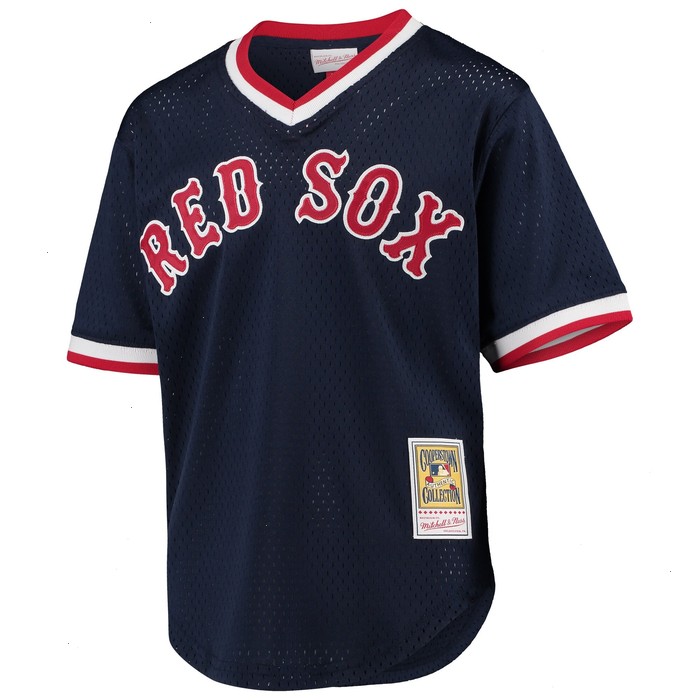 Wade Boggs Boston Red Sox Mitchell & Ness Youth Cooperstown Collection Mesh Batting Practice Jersey - Navy