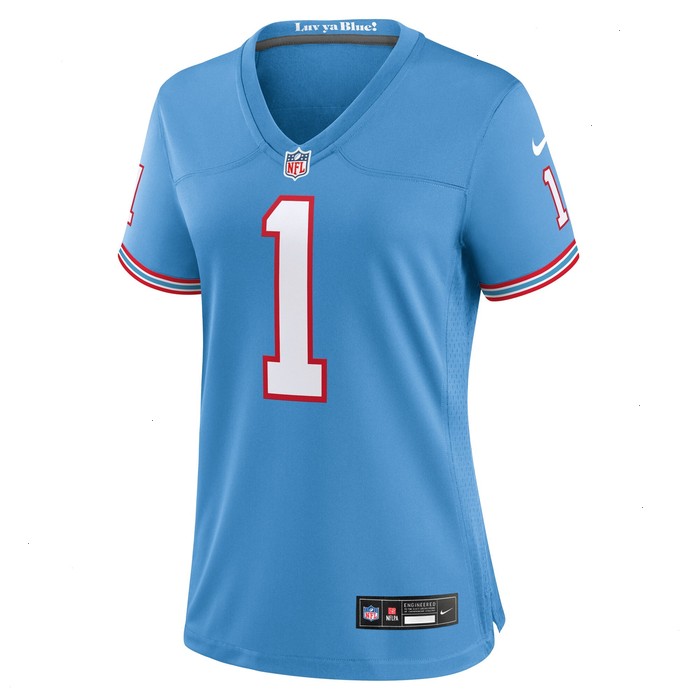 Warren Moon Tennessee Titans Nike Women's Oilers Throwback Retired Player Game Jersey - Light Blue