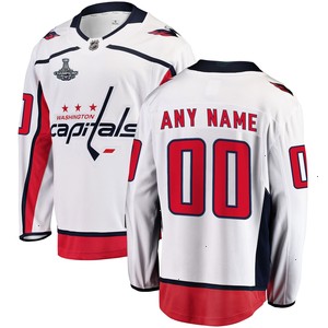 Washington Capitals 2018 Stanley Cup Champions Away Breakaway Custom Jersey - White