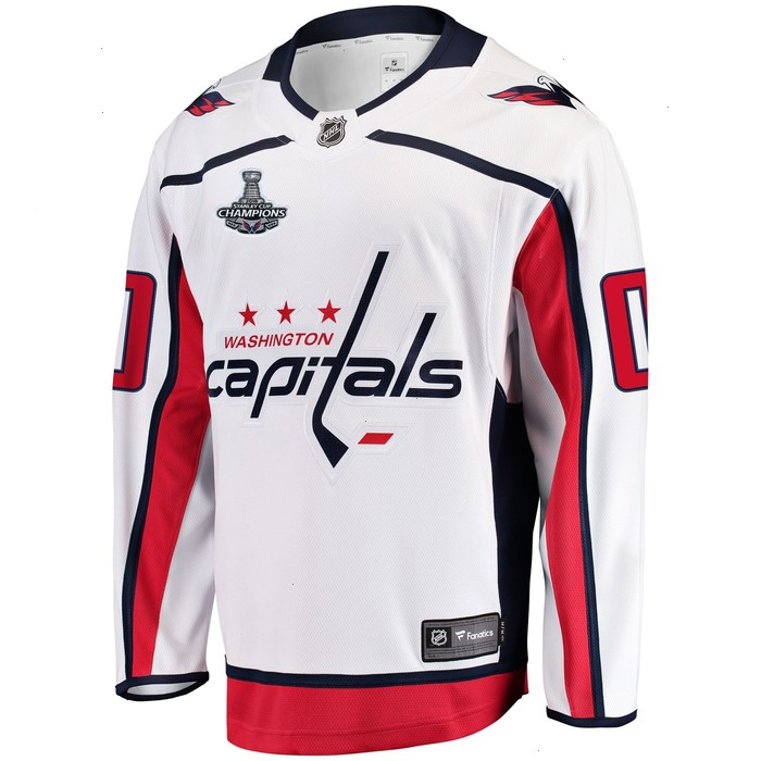 Washington Capitals 2018 Stanley Cup Champions Away Breakaway Custom Jersey - White