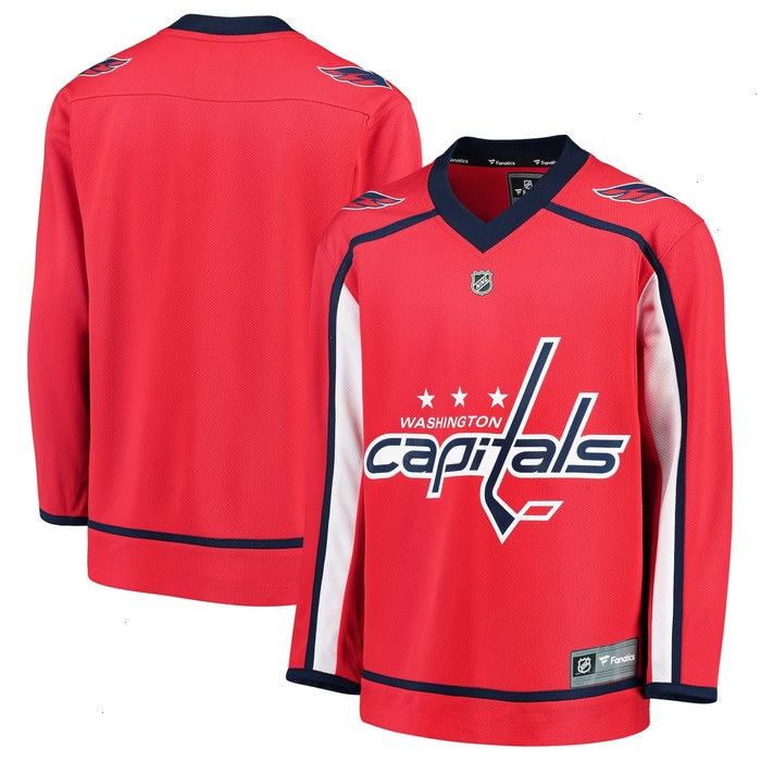 Washington Capitals Fanatics Branded Youth Home Replica Blank Jersey - Red