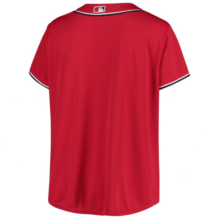 Washington Nationals Women's Plus Size Alternate Replica Team Jersey - Red