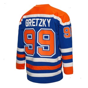 Wayne Gretzky Edmonton Oilers Mitchell & Ness 1986/87 Captain Patch Blue Line Player Jersey - Royal