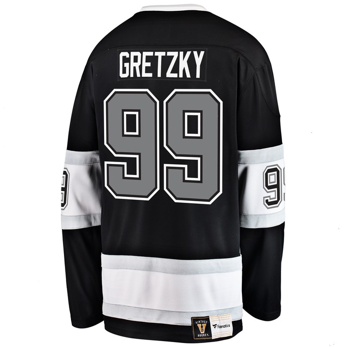 Wayne Gretzky Los Angeles Kings Fanatics Branded Premier Breakaway Retired Player Jersey - Black