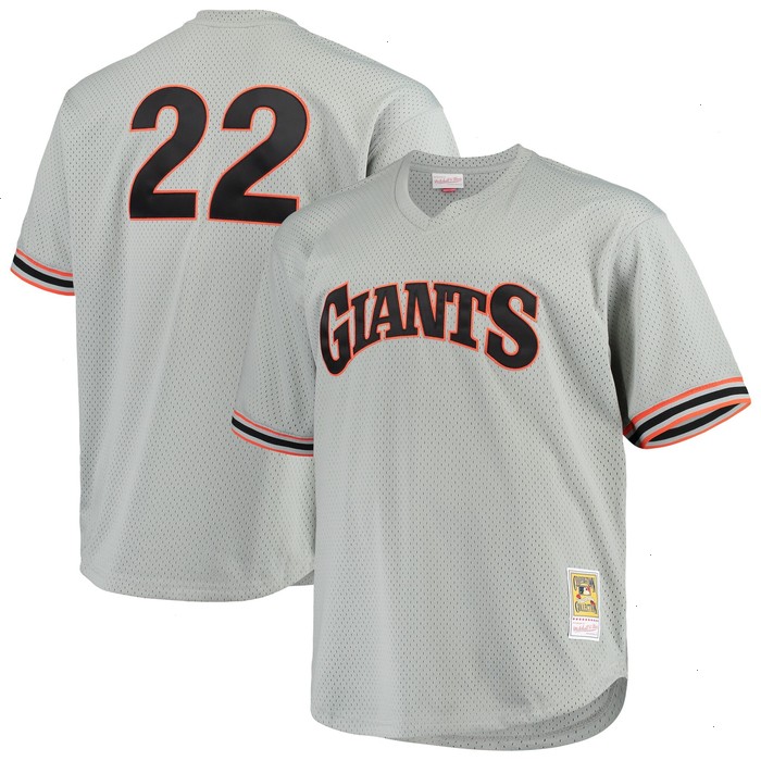 Will Clark San Francisco Giants Mitchell & Ness Big & Tall Cooperstown Collection Mesh Batting Practice Jersey - Gray