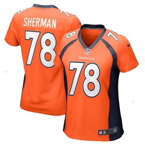 William Sherman Denver Broncos Nike Women's Team Game Jersey - Orange