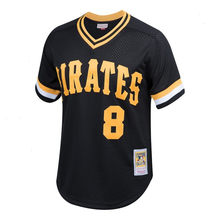 Willie Stargell Pittsburgh Pirates Mitchell & Ness Youth Cooperstown Collection Mesh Batting Practice Jersey - Black