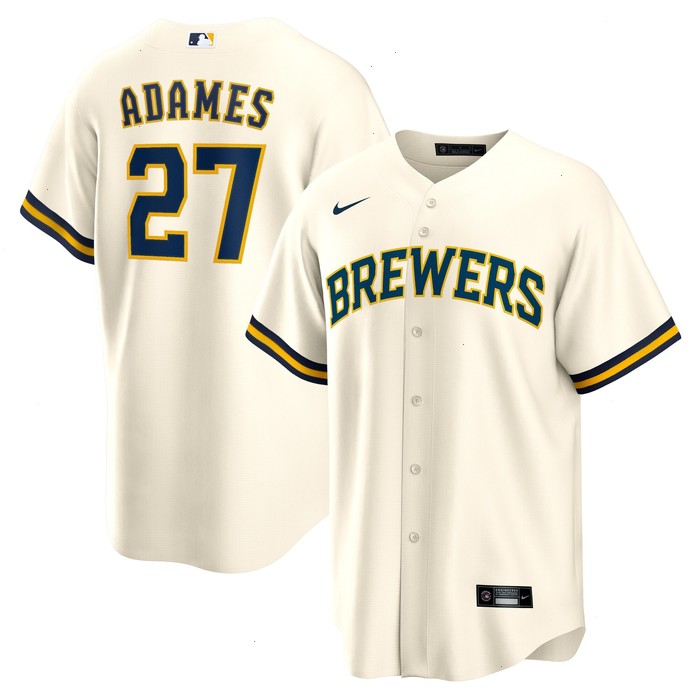 Willy Adames Milwaukee Brewers Nike Replica Player Jersey - White