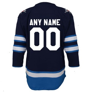 Winnipeg Jets Toddler Home Replica Custom Jersey - Navy