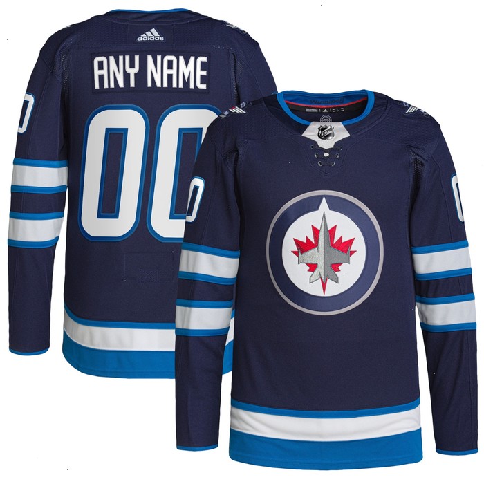 Winnipeg Jets adidas Home Authentic Pro Custom Jersey - Navy