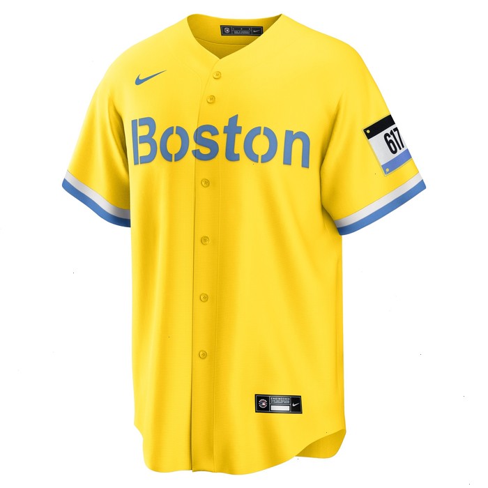 Xander Bogaerts Boston Red Sox Nike City Connect Replica Player Jersey - Gold/Light Blue