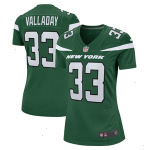 Xazavian Valladay New York Jets Nike Women's Team Game Jersey - Gotham Green