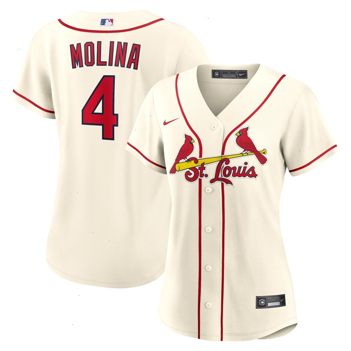 Yadier Molina St. Louis Cardinals Nike Women's Alternate Replica Player Jersey - Cream