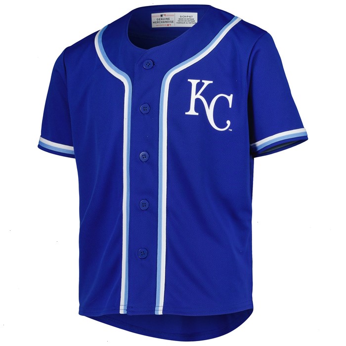 Youth Royal Kansas City Royals Full-Button Replica Jersey