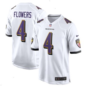 Zay Flowers Baltimore Ravens Nike Game Jersey - White