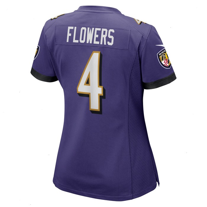 Zay Flowers Baltimore Ravens Nike Women's Team Game Jersey - Purple